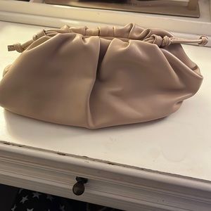 beige dumpling crossbody